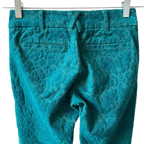 ANTHROPOLOGIE CARTONNIER CHARLIE ANKLE PANT 0 TEXTURED VELVET HOLIDAY RETRO Y2K - Picture 4 of 11